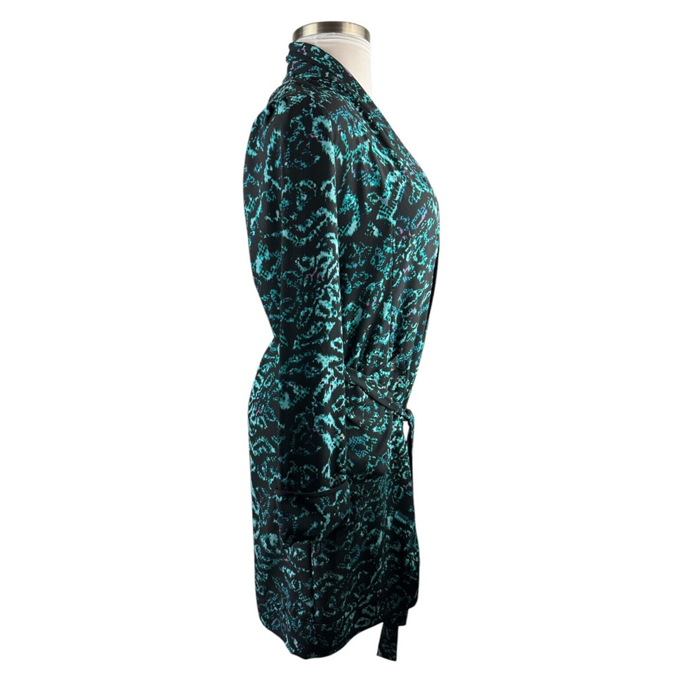 Diane Von Furstenberg Valeria Printed Belted Wrap Jacket Dress Snake Print Med M - Picture 6 of 16